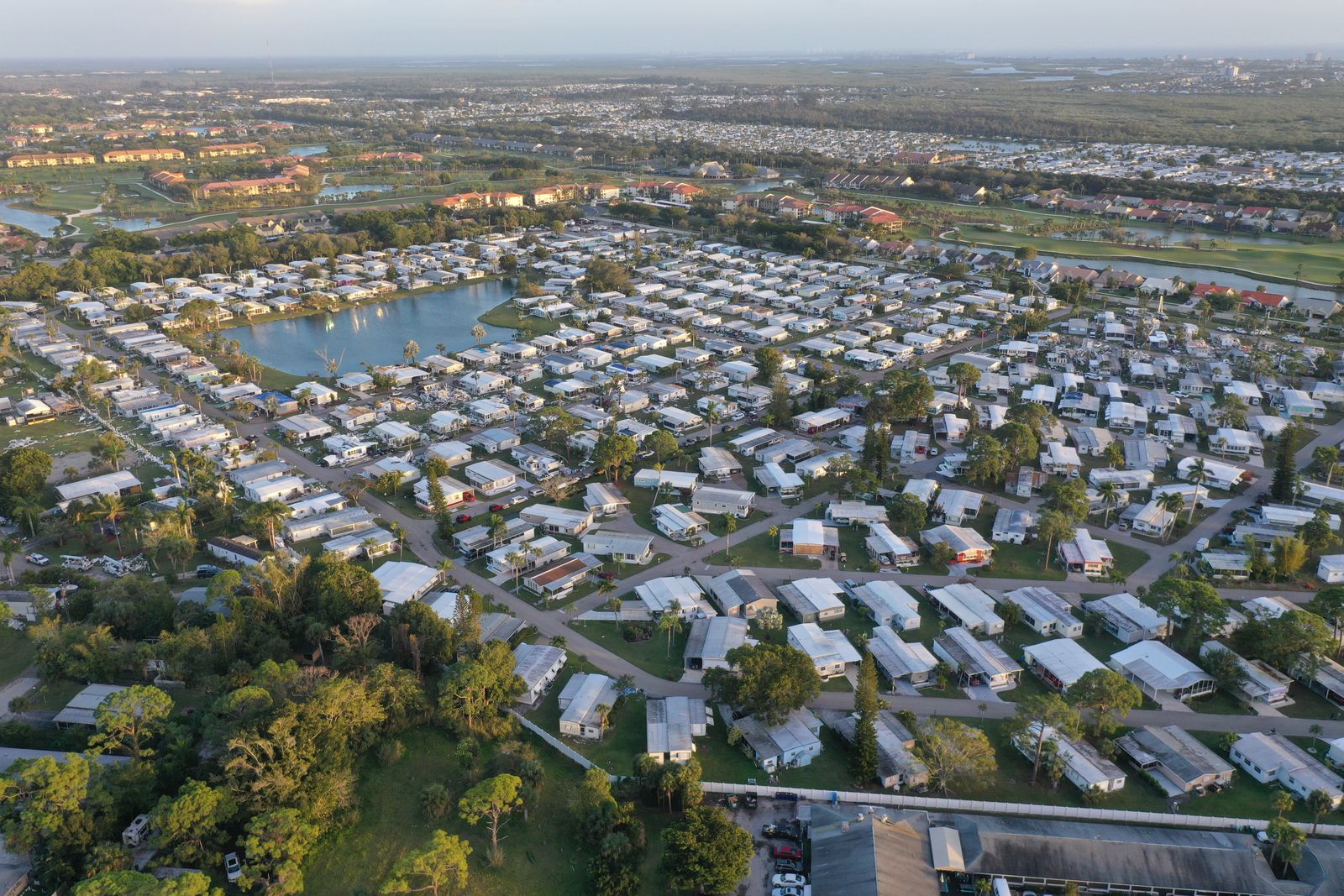 Aerial view of a large Florida residential community with hundreds of homes, representative of a diversified nationwide note portfolio